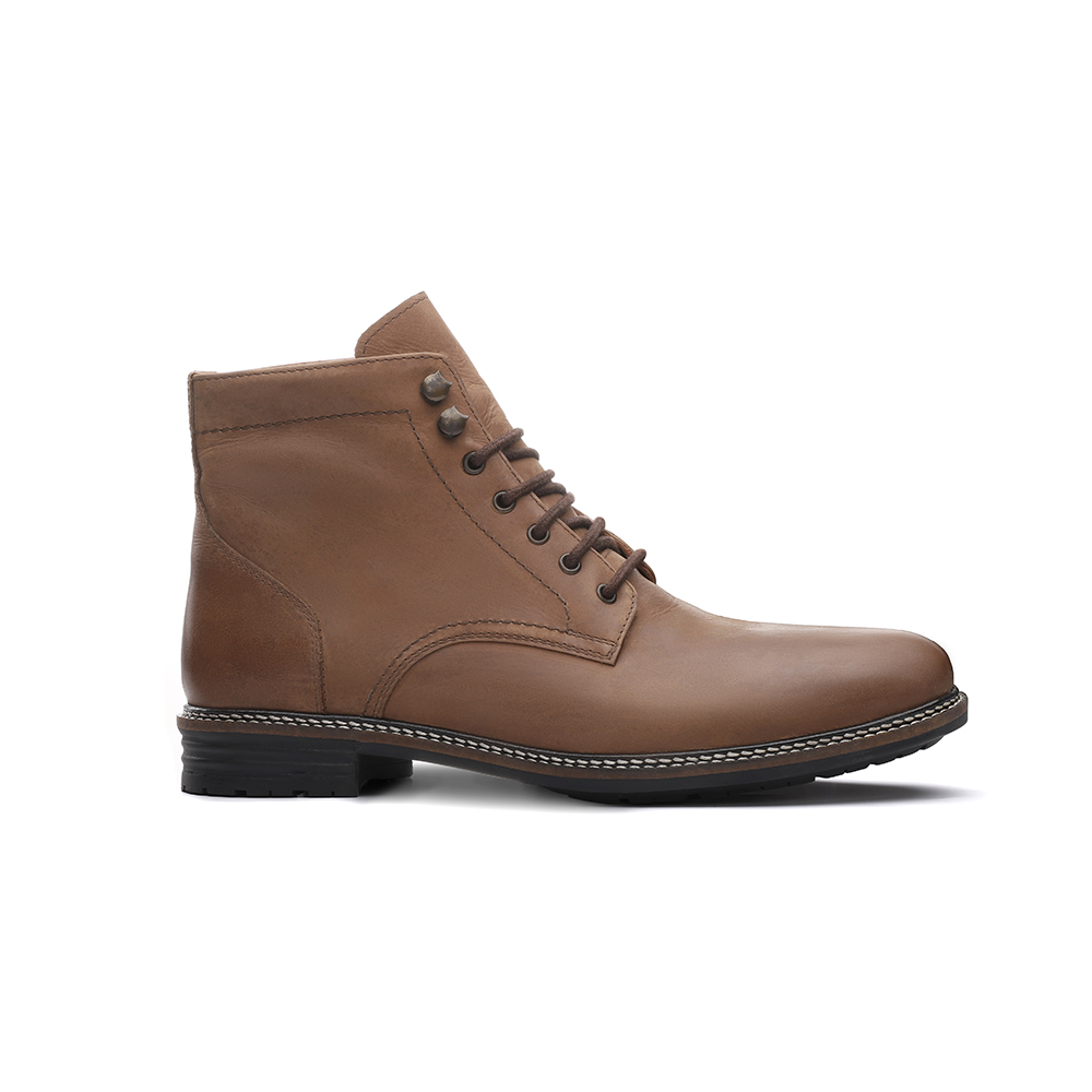Apollo Brown Leather Boots for men
