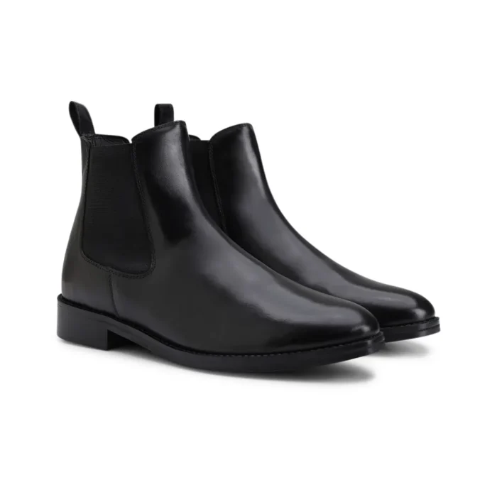 Black Leather Chelsea Boot