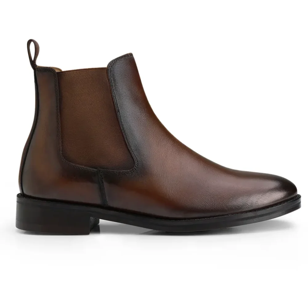 Plush Hand-Painted Leather Chelsea Boot - Image 2