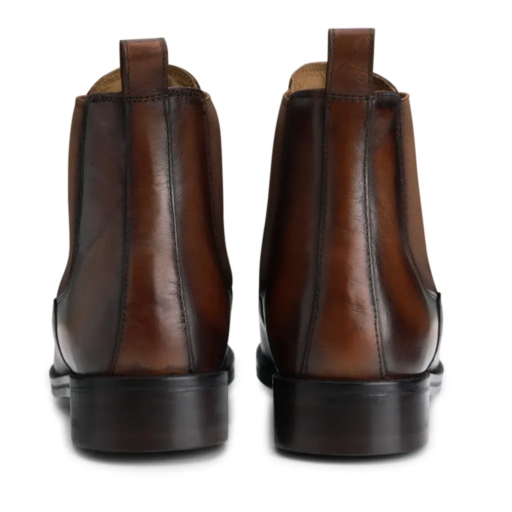 Plush Hand-Painted Leather Chelsea Boot - Image 4
