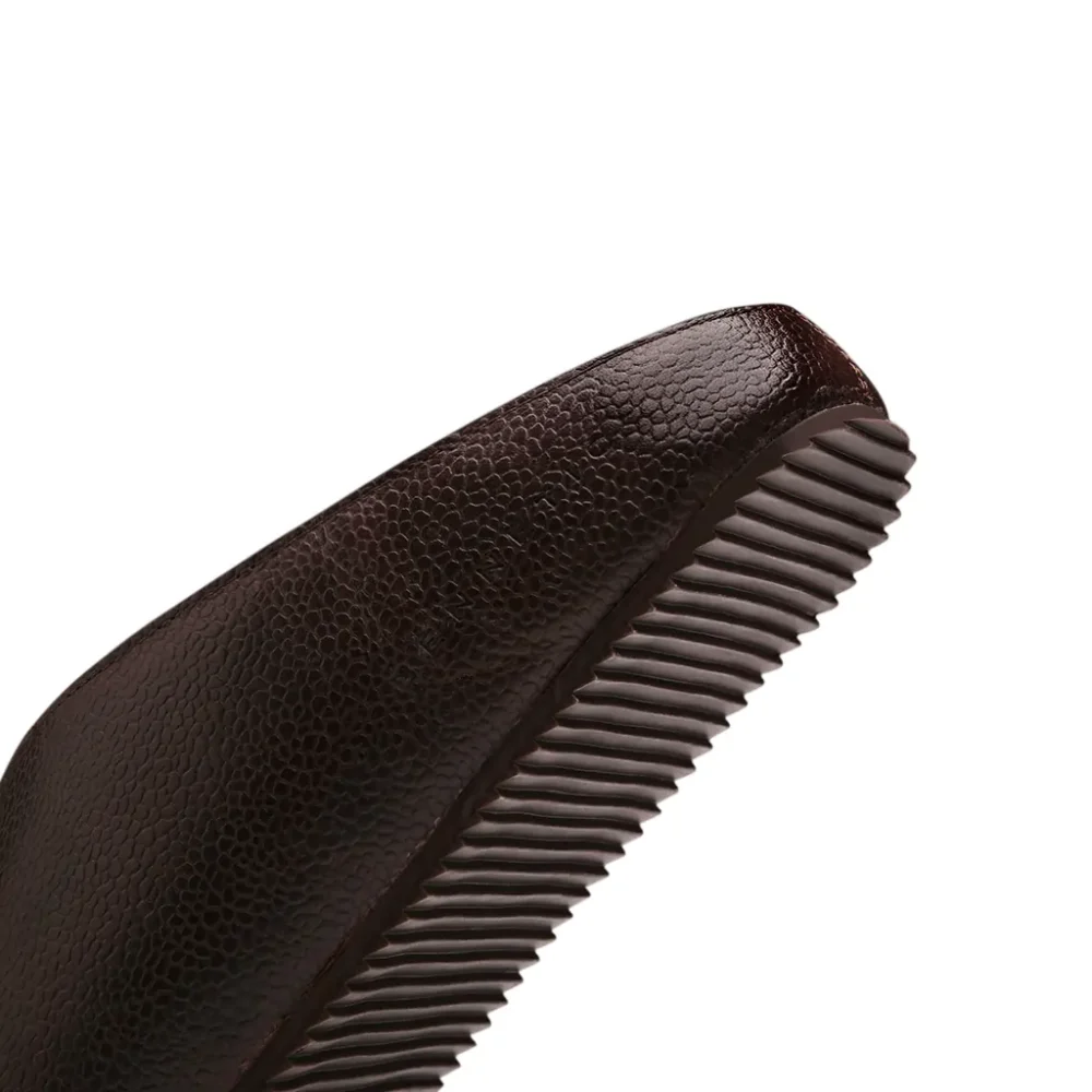 Penny Brown Leather Mules - Image 4