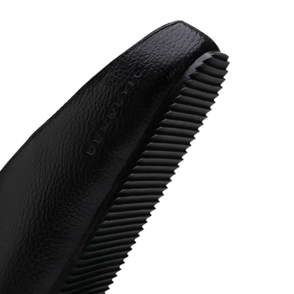 Jet Black Leather Mules - Image 4