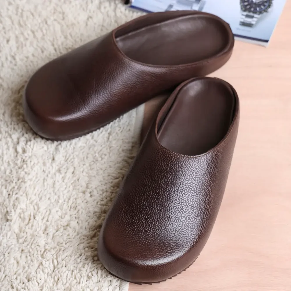 Penny Brown Leather Mules - Image 5